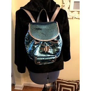 Supercute Coach Blue Sequin Backpack Special Edition